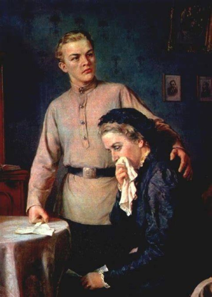 Aleksandr with his mother