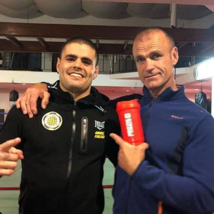 Andre Fialho with his father