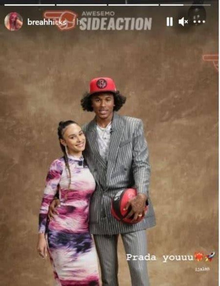 Breah Hicks congratulated her boyfriend Jalen Green for his selection in NBA