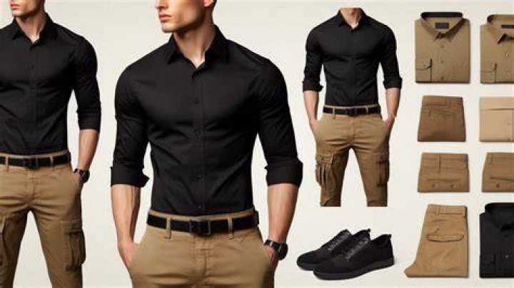 Does black shirt match khaki pants