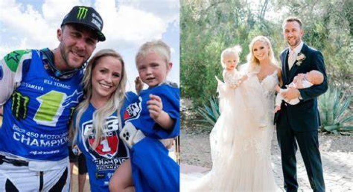 Eli Tomac with his wife, Jessica Steiner