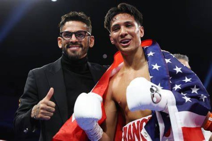 Emiliano Vargas with his father