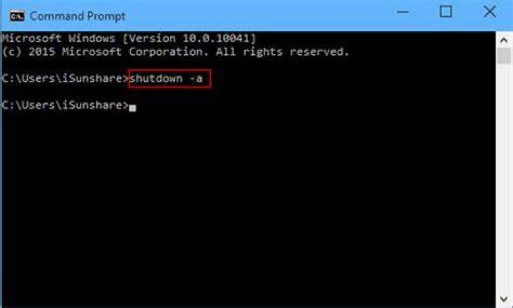 How to cancel shutdown command