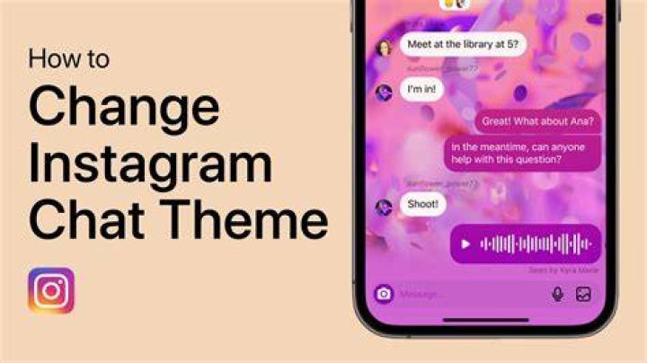 How to change instagram chat theme