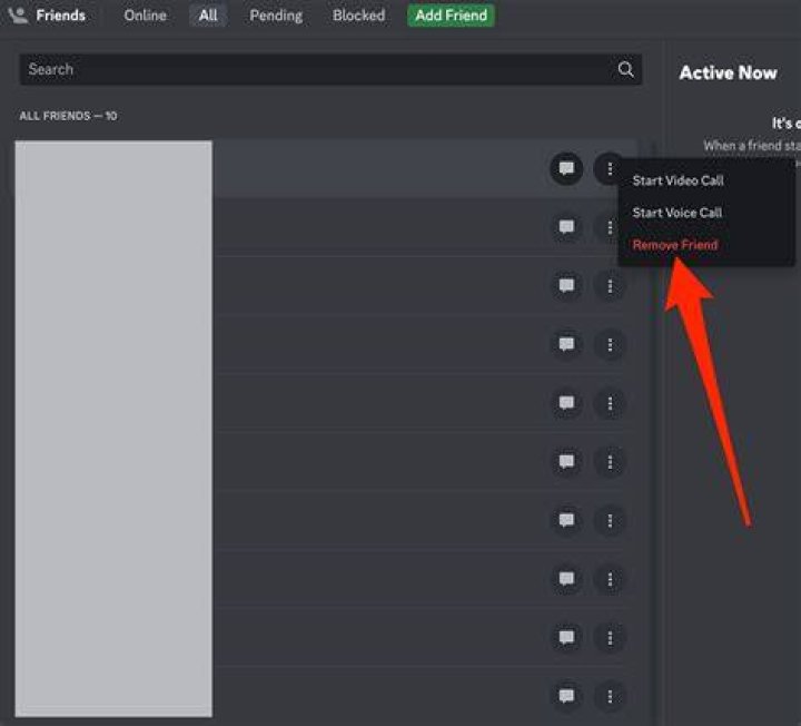 How to delete friends on discord