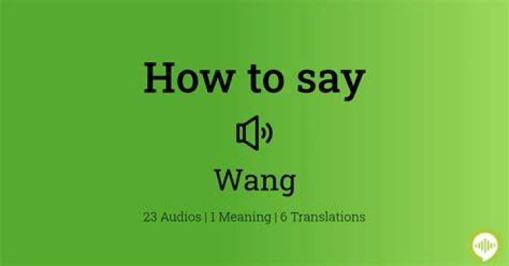 How to pronounce wang