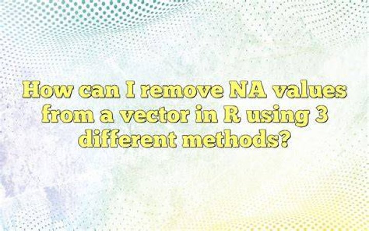 How to remove na in r