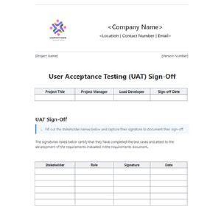 How to write uat sign off email