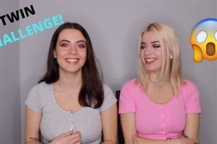Julia Burch with her twin sister Lauren Burch