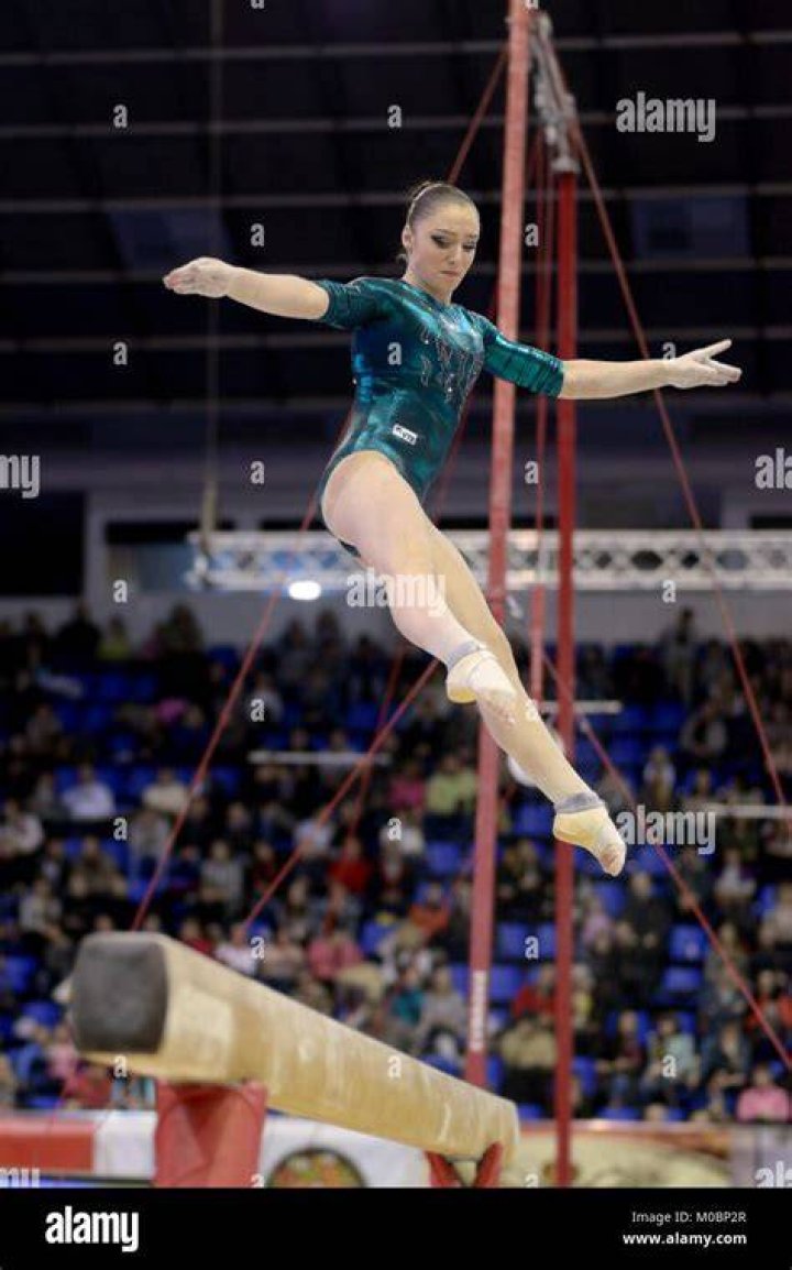 KIEV, UKRAINE - MARCH 31: Aliya Mustafina of Russia before the c
