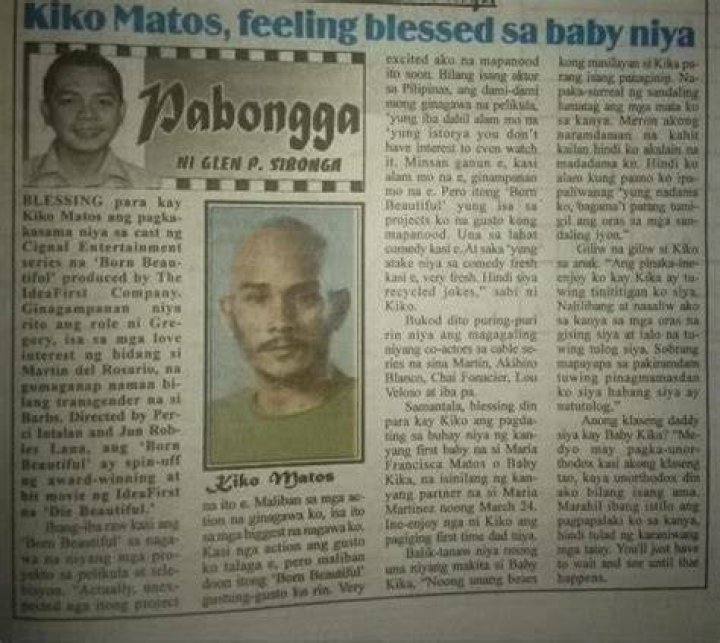 Kiko Matos article has been appeared on many newspapers