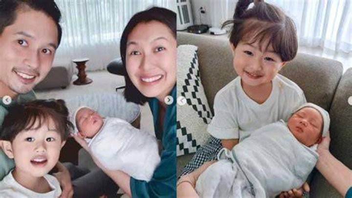 Liz Uy with her kids