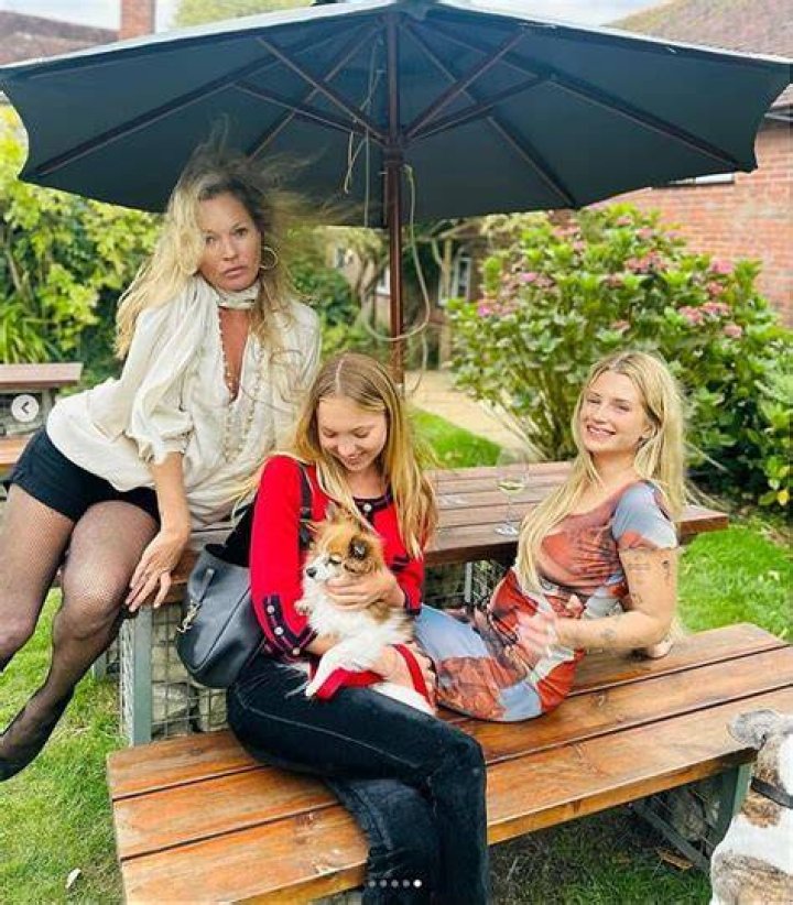 Lottie Moss with her family