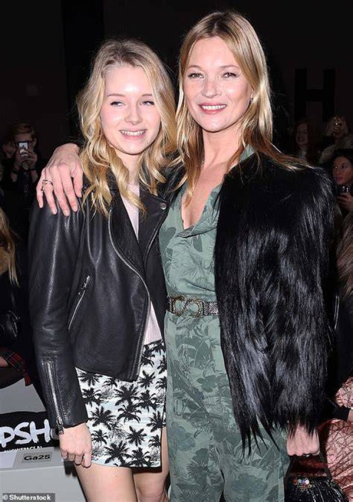 Lottie Moss with her sister Kate Moss