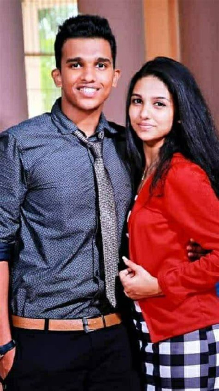 Mamitha Baiju with his brother