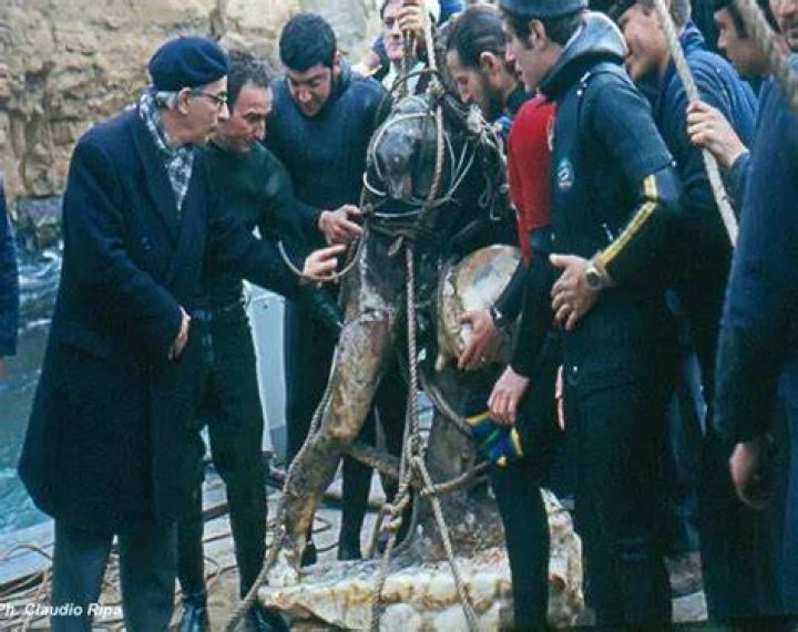 Recovering Baiae Sculpture