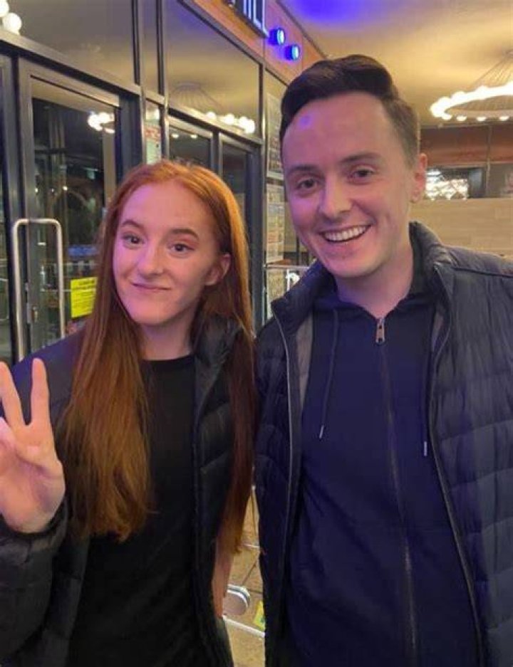 Sophie Corcoran with her friend