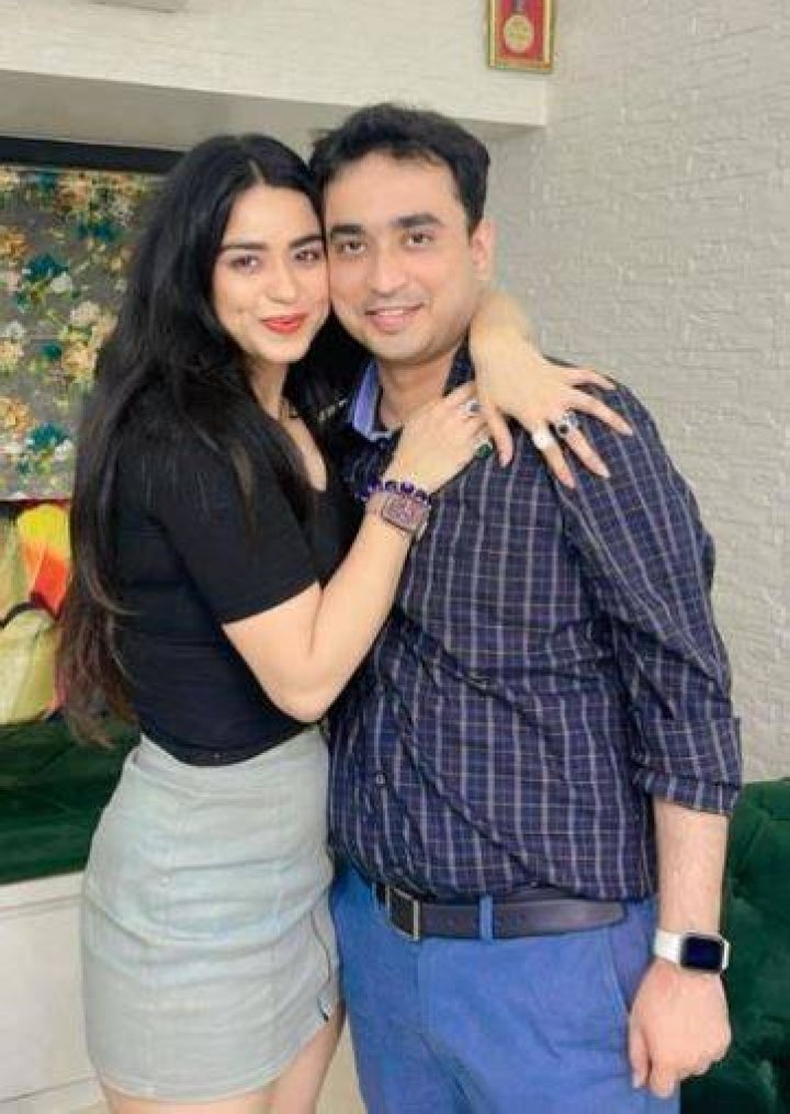 Soundarya Sharma with her brother