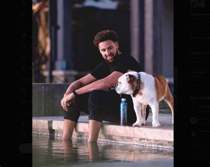Thompson with his pet dog
