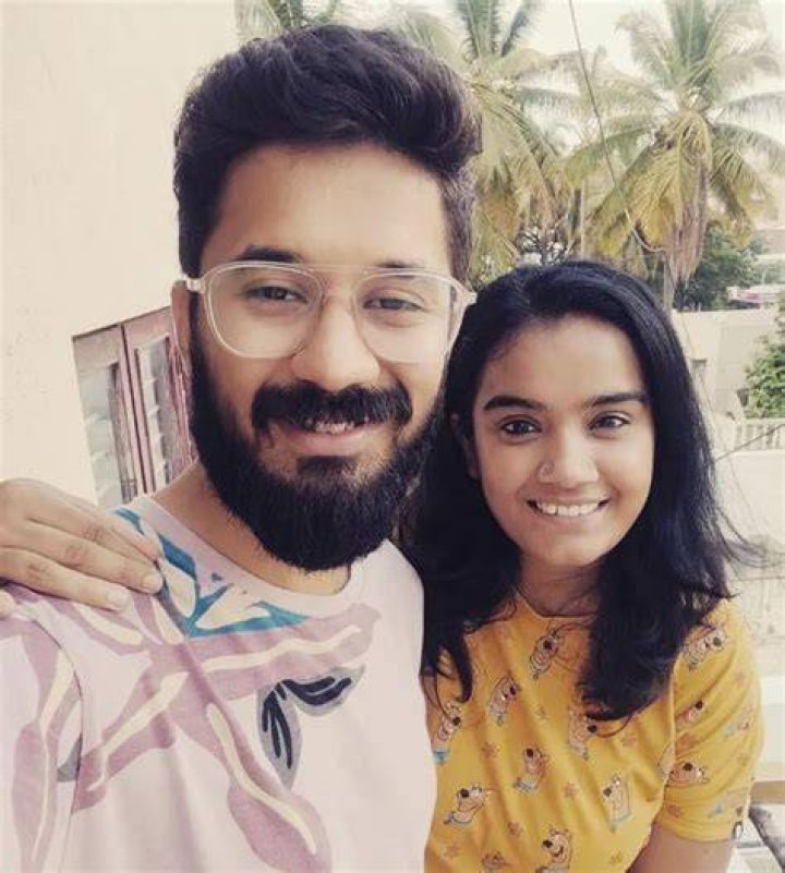 Vasuki Vaibhav with his wife Brunda Vikram